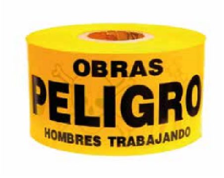 Cinta señalización peligro x300 mt c/amarillo