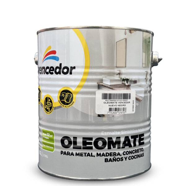 El esmalte sintético oleomate blanco es un tipo de pintura elaborada a base de resinas alquídicas, pigmentos blancos y solventes orgánicos.
