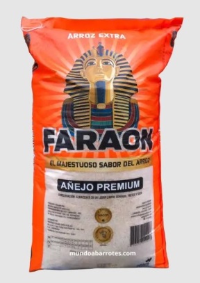 ¿Buscas arroz de calidad para grandes cantidades? El saco de 50 kg de Arroz Faraón es tu mejor opción. Perfecto para preparar tus platos favoritos de forma económica y rendidora.