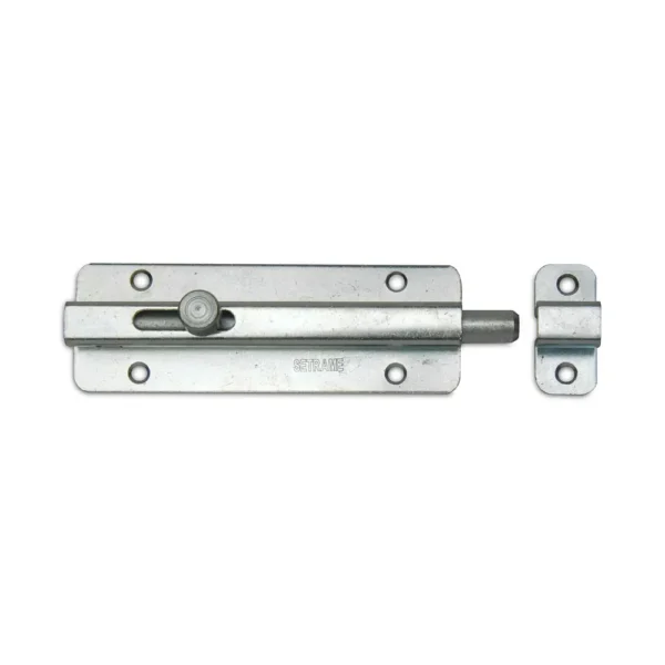 Un cerrojo cuadrado a presión es un dispositivo de seguridad simple pero eficaz, utilizado comúnmente para asegurar puertas y ventanas.