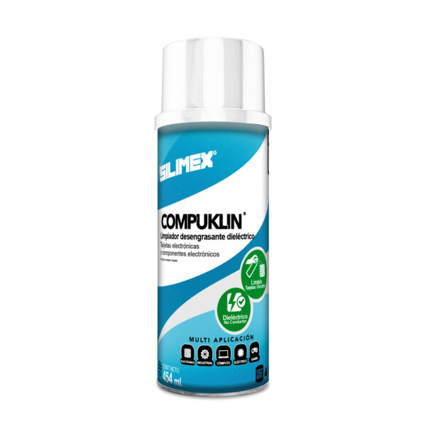 Compuclin X es un limpiador en spray especialmente formulado para mantener tus equipos electrónicos impecables y funcionando de manera óptima.