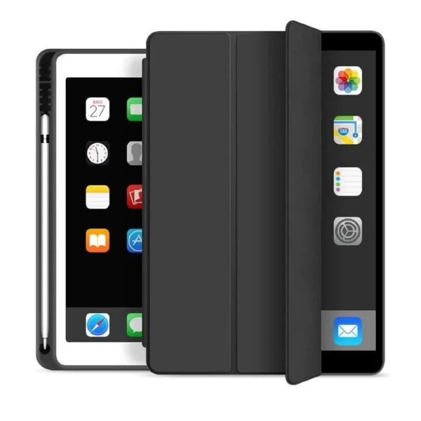 El Smart Case para Ipad 10.2 Negro + Lamina de vidrio es la combinación perfecta de estilo y funcionalidad, diseñado específicamente para el iPad de 10.2 pulgadas. La funda inteligente, fabricada con materiales de alta calidad, proporciona una protección integral a tu dispositivo, mientras que la lámina de vidrio templado ofrece una capa adicional de seguridad a la pantalla.