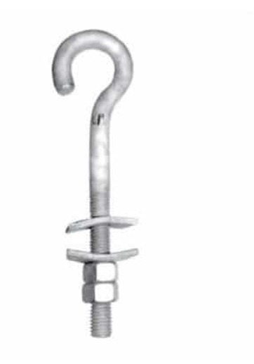PERNO GANCHO DE SUSPENSION GALVANIZADO 5/8" CON ARANDELA FIJA