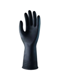 los guantes de jebe negro calibre 25 son una herramienta de protección personal robusta y confiable para trabajos pesados y exigentes