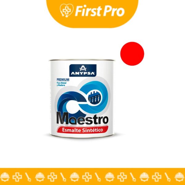 El pigmento rojo utilizado en la formulación de la pintura esmalte ofrece un color vibrante y de gran poder cubriente