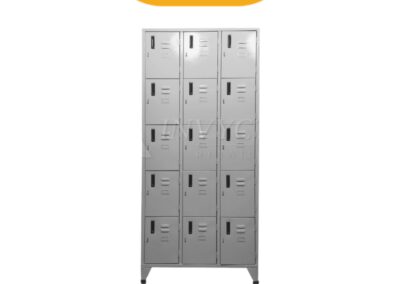 Locker de 3x5 con 15 casilleros: seguridad, orden y resistencia para cualquier espacio.