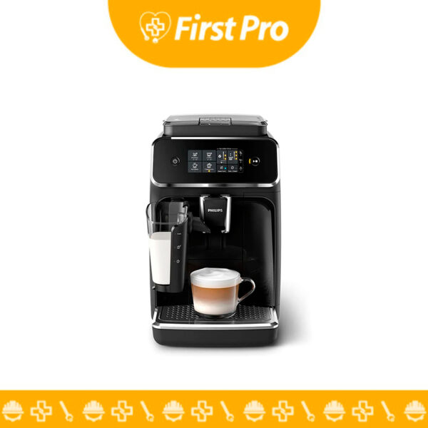 Cafetera automática Philips EP2231/42 con molinillo cerámico, espumador de leche y panel táctil para preparar espresso, lungo y más fácilmente.