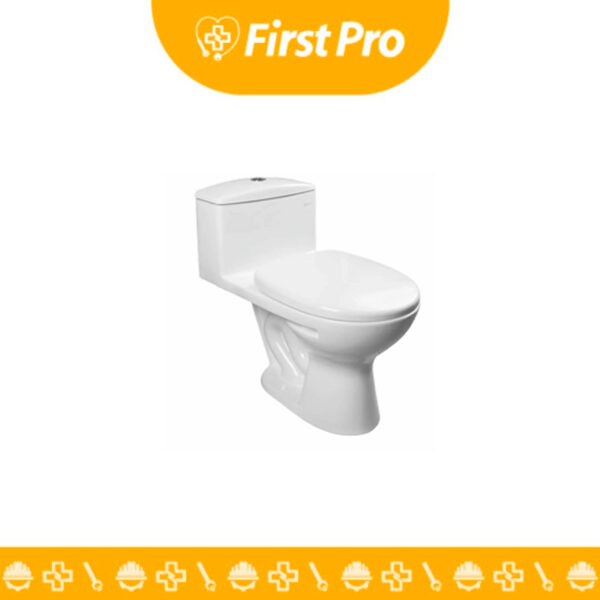 Inodoro One Piece Ibiza Blanco: diseño moderno, eficiente en el consumo de agua y fácil de limpiar.