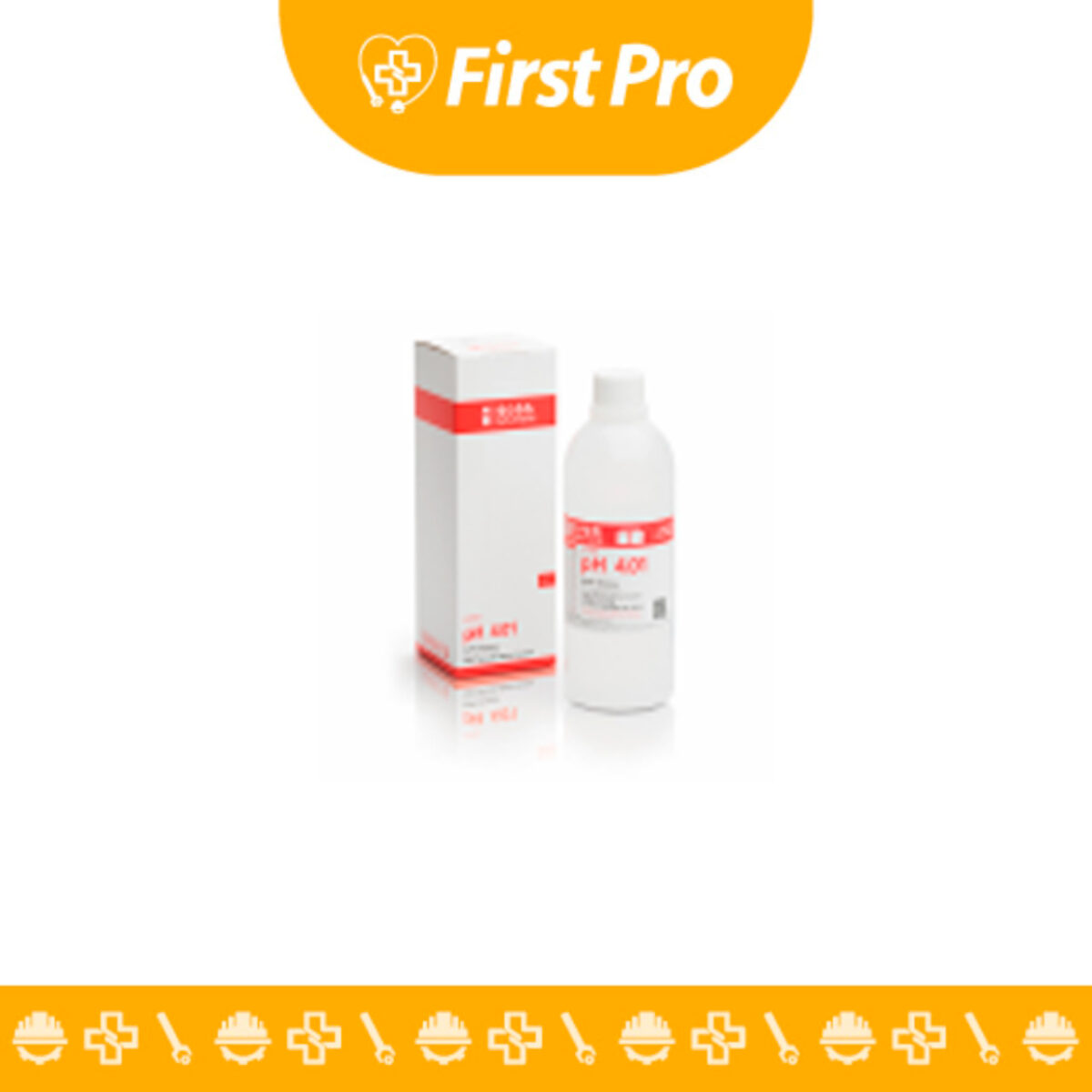 Solución de calibración buffer pH 4.01, estándar de referencia para la calibración precisa de medidores de pH.