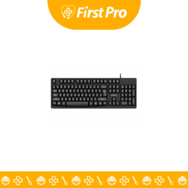 TECLADO PHILIPS ERGONÓMICO 104 TECLAS USB: Diseño ergonómico para máxima comodidad, 104 teclas estándar, conexión USB plug-and-play. Ideal para largas horas de trabajo.