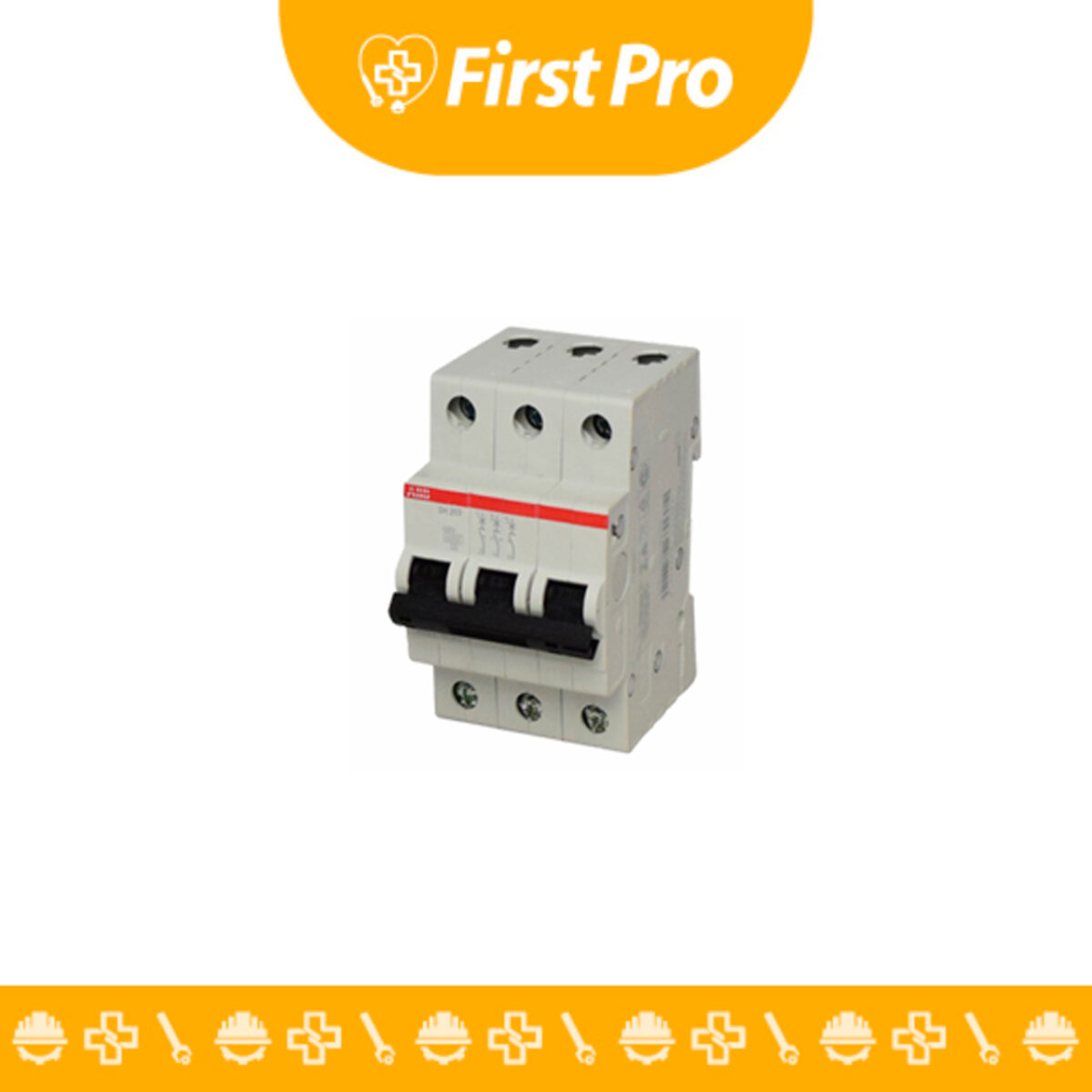 Termomagnético ABB 3x16A: Interruptor automático tripolar SH para protección de circuitos eléctricos. Alta calidad y seguridad.