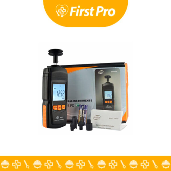 Tacómetro digital de contacto Benetech GM8906 mide RPM con alta precisión. Pantalla LCD, registro de valores máximo/mínimo/promedio. Ideal para mantenimiento industrial y automotriz.