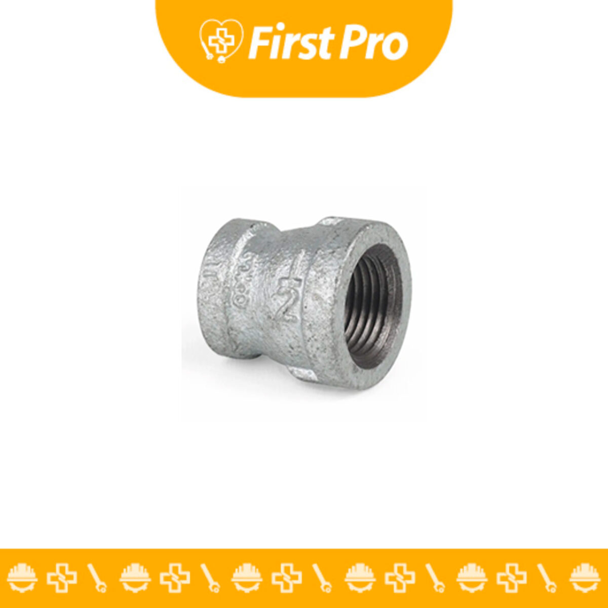 Reducción conexión rápida 3"X2" galvanizado. Unión fácil y resistente para tuberías de diferentes tamaños.
