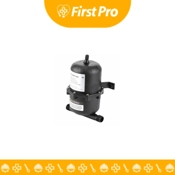 Acumulador hidráulico marino 0.75L 125PSI con vejiga interna. Amortigua presión, estabiliza flujo en sistemas hidráulicos de barcos. Robusto y compacto.