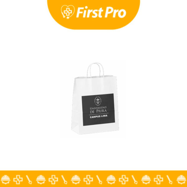 Bolsa con driza de 35x40 cm, resistente y reutilizable. Cierre seguro con cuerdas. Perfecta para compras, eventos y regalos personalizados.