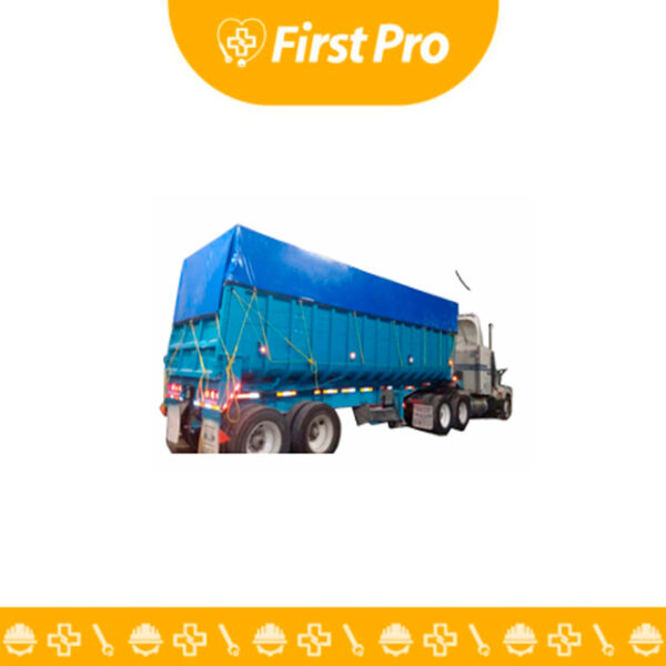 Carpa de lona de 10x15 metros con ojales para amarrado, ideal para protección exterior. Impermeable, resistente a UV y duradera, perfecta para eventos o cubiertas temporales.