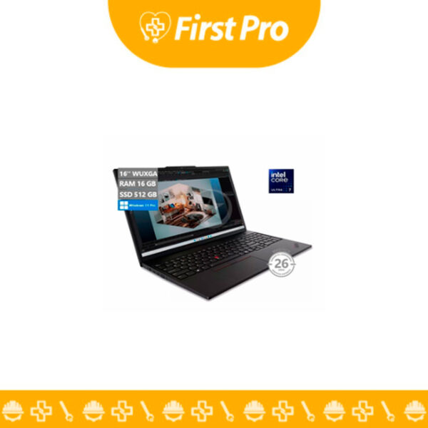 Lenovo ThinkPad P16s Gen 3: Workstation móvil con Intel Ultra 7, 16GB RAM, 512GB SSD, RTX 500 4GB, 16" WUXGA, Windows 11 Pro. Alto rendimiento y portabilidad.