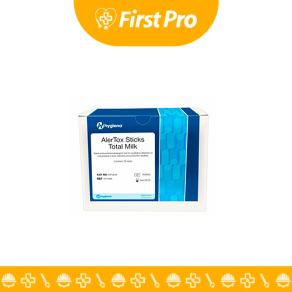 Kit de 10 pruebas rápidas para detectar proteínas de leche en alimentos y superficies. Esencial para controlar alérgenos y asegurar la inocuidad. Fácil de usar y resultados en minutos.