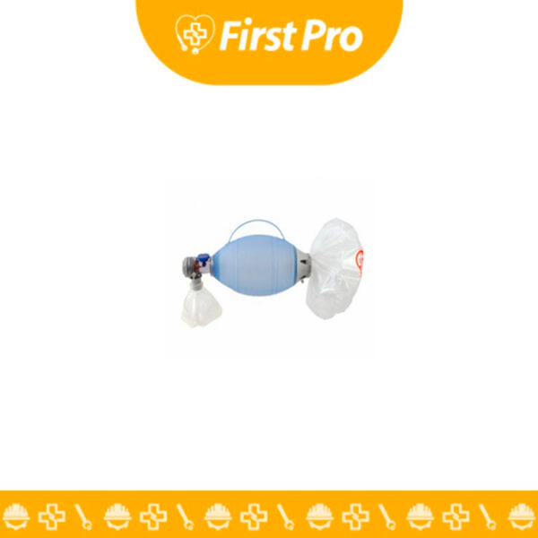 Resucitador Ambu silicona oval para ventilación manual. Diseño ergonómico, seguro y disponible en varios tamaños.