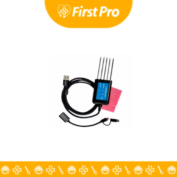 Sensor de Suelo NPK pH EC: Mide nutrientes (Nitrógeno, Fósforo, Potasio), pH y Conductividad Eléctrica del suelo para un manejo óptimo de la fertilización y el crecimiento de las plantas.