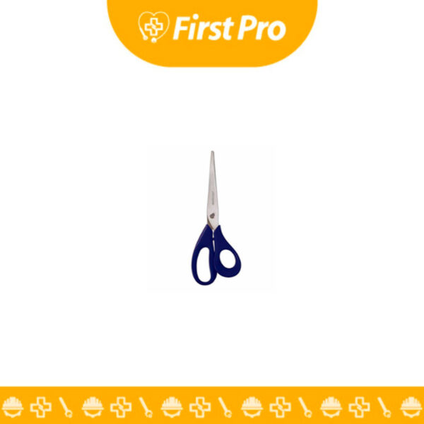 Tijera de 8 pulgadas con hojas de acero inoxidable de alta resistencia y mangos ergonómicos. Ideal para cortes precisos en papel, tela, cartulina y más, ofreciendo durabilidad y comodidad.
