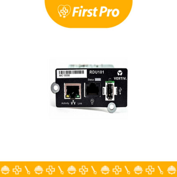 La Tarjeta de Red Vertiv IntelliSlot RDU101 es un accesorio esencial para los UPS Vertiv Liebert GXT5, que permite el monitoreo remoto, la gestión de red y la automatización para una mayor confiabilidad y control de su sistema de energía.