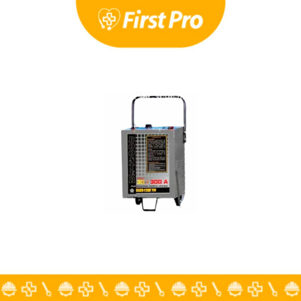 El Cargador de Batería Hard Core 300 es un equipo de uso pesado con función booster (arrancador). Ideal para 12V/24V, ofrece carga lenta y rápida, y protección contra sobrecarga. Perfecto para vehículos, camiones y maquinaria pesada.