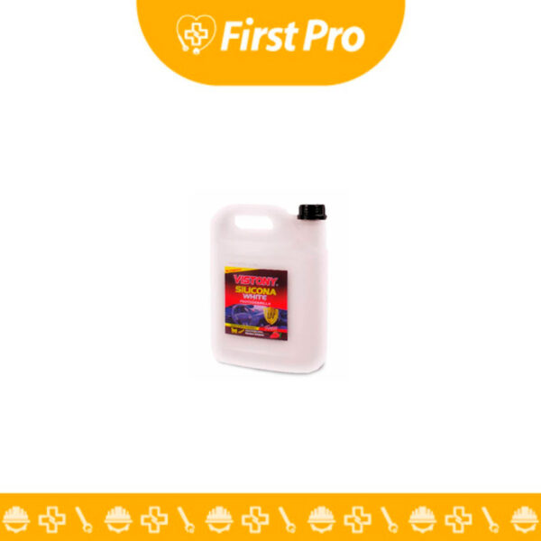 Silicona White Vistony 1 Galón: Sellador de silicona blanco de uso profesional. Alta adherencia, flexibilidad y resistencia a la intemperie para sellados duraderos en construcción, ventanas y más.