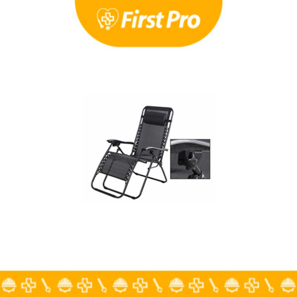 Silla reposera cero gravedad negra. Diseño ergonómico que alivia la presión. Ideal para relajación en interiores o exteriores. Construcción duradera y resistente.