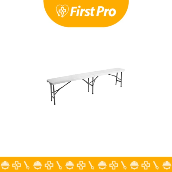 Banqueta Plegable 180 cm Blanco