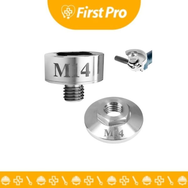 Adaptador Rosca M14 + Tuerca de Seguridad M14 para Amoladora Angular (2 Piezas)