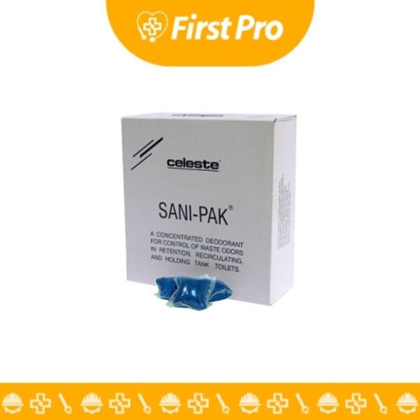 Desodorante para Inodoro en Polvo Celeste – Caja 100 Unidades (6 g / 8 g)