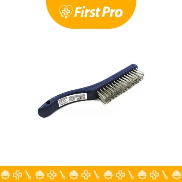 Cepillo de Alambre de Acero Inoxidable 3 × 17 Hileras – Toolcraft TC4670