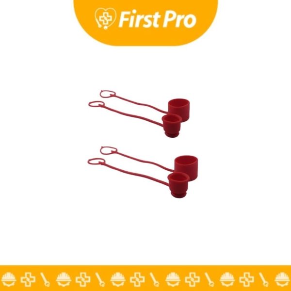 Tapones Antipolvo de Goma Rojos para 1/2 Cuerpo Plano Hidráulico Bobcat Skid Steer – Acopladores Rápidos