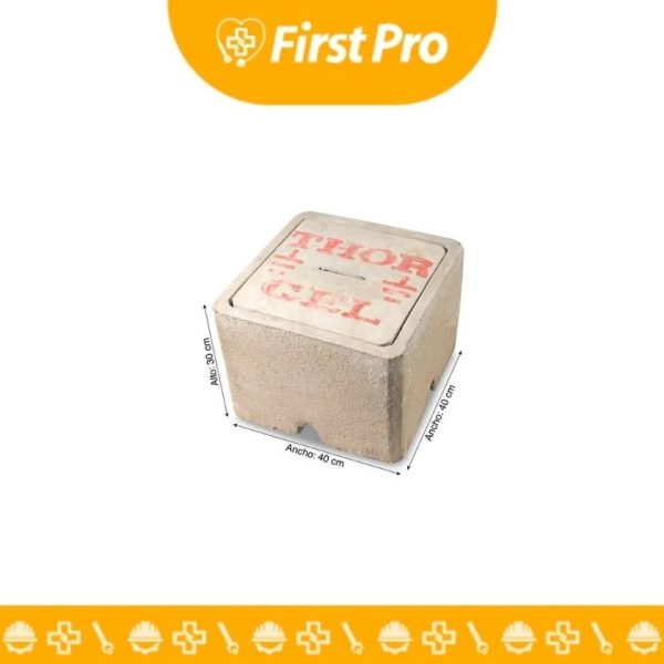 Caja de Concreto 40x40x40 cm (Registro) con Tapa