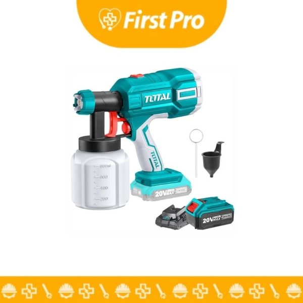 Pistola de Pintar Total 20V con Compresor y Batería 4 Ah