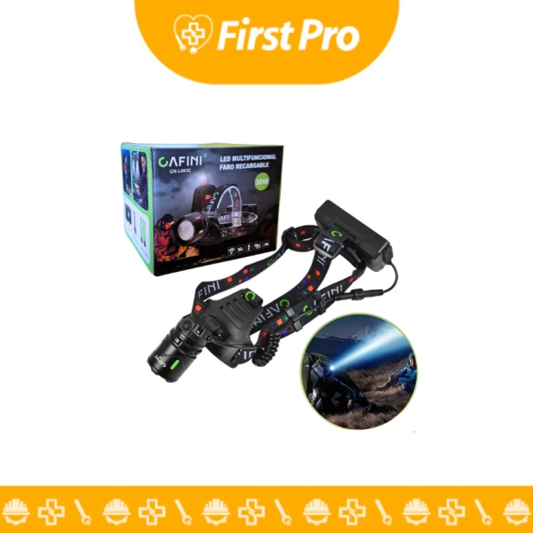 Linterna Frontal Recargable 30W