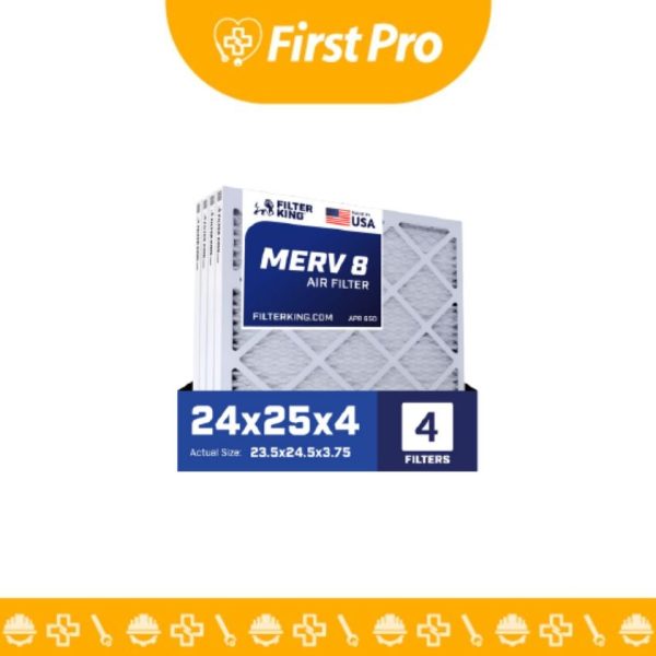Filtro de Aire 24x25x4 MERV 8 – Paquete de 4