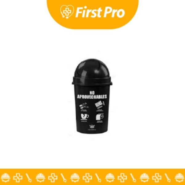 Papelera Polipropileno Reyplast Negro 54.4 L