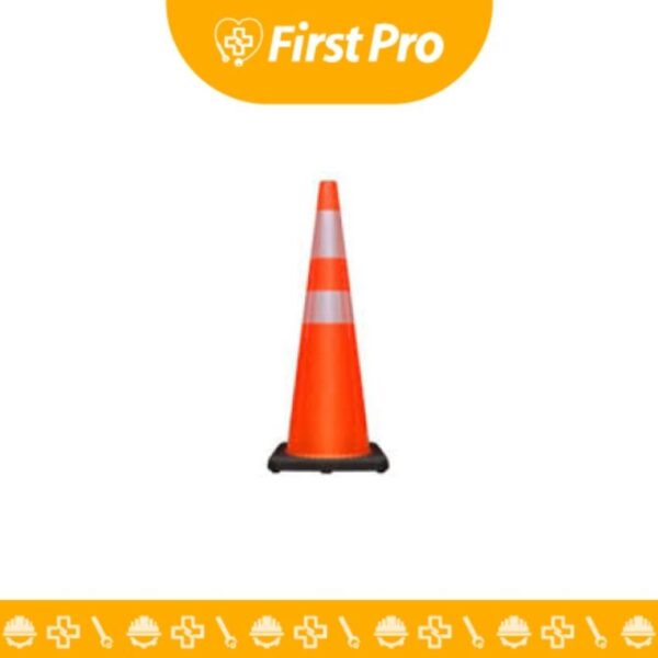 Cono de Seguridad de 80 cm con Cinta Reflectiva – Señalización Vial y Control de Tránsito