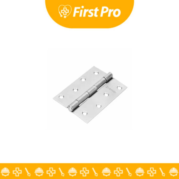 Una bisagra para soldar de 4 pulgadas de largo en formato de pala o 'ala' visible, fabricada en acero estructural sin acabado (fierro negro). La bisagra se muestra en su posición abierta o parcialmente articulada, destacando sus dos paletas planas listas para soldar y el robusto pasador o perno cilíndrico central que actúa como eje de giro. El material se presenta en un color gris oscuro o negro mate, típico del acero sin tratamiento superficial, enfatizando su propósito de ser fusionado permanentemente a estructuras metálicas. El fondo es neutro, lo que resalta la textura rugosa y la solidez del herraje.