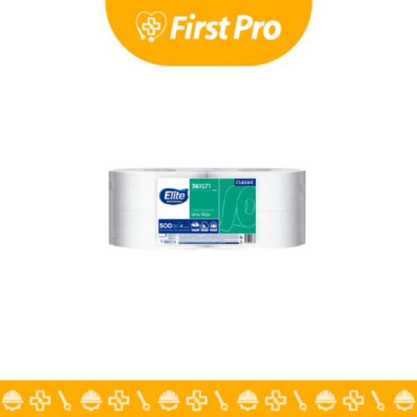 Papel Higiénico Jumbo 500 M Elite – Alta Capacidad y Absorción Profesional