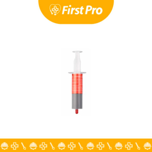 Jeringa o Tubo de Pasta Térmica Hutixi HT-GY260. La imagen debe mostrar el empaque o la jeringa (posiblemente de color naranja o con detalles naranja en la etiqueta) con la designación HT-GY260 y "Thermal Paste" visible. Es recomendable mostrar una pequeña cantidad de la pasta gris saliendo de la punta para ilustrar su color, textura y consistencia.