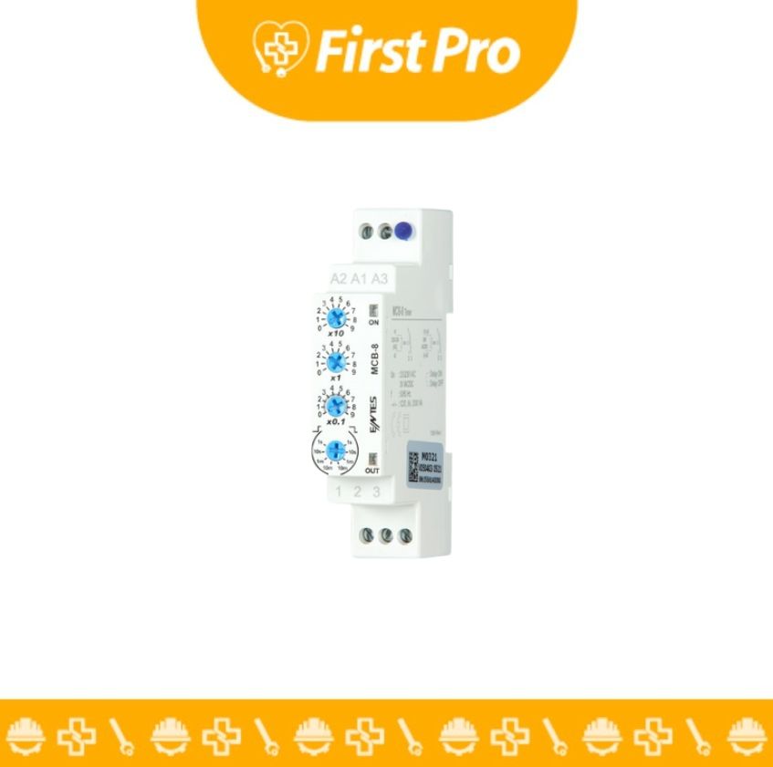 Temporizador ON-Delay / OFF-Delay Tipo Galleta ENTES MCB-8 DIN1 – 24–240 VAC/DC – Temporizador Multifunción