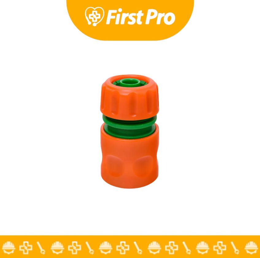 Conector Rápido para Manguera 3/4″ Plástico Naranjo/Verde – 4×7.7×4 cm – Acople de Jardinería de Alta Resistencia