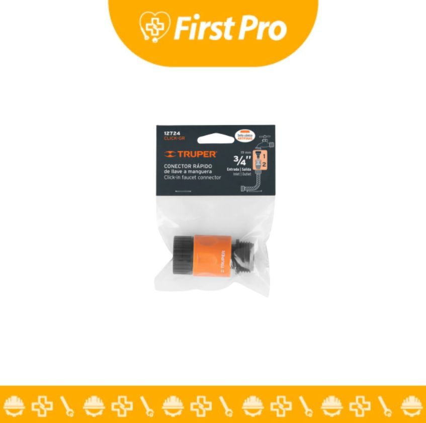 Conector Rápido ABS 3/4″ Grifo – Manguera Sistema Click Truper (CLICK-GR 12724)