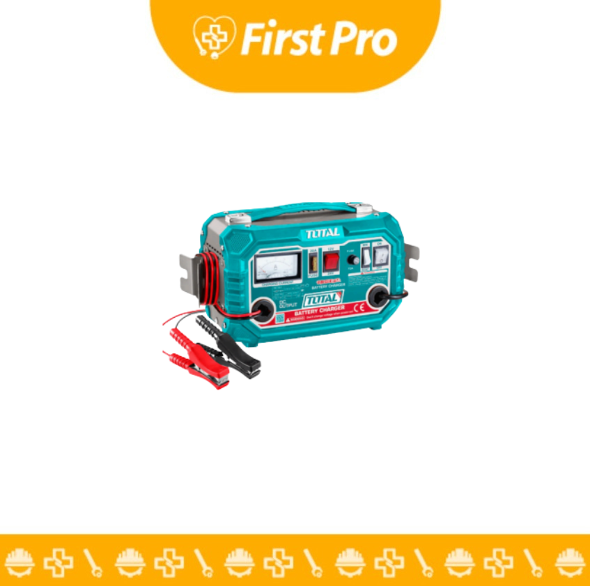 Cargador de Baterías de Carro TOTAL UTBC1601 – 12/24 V, 110V 60Hz, 85 A