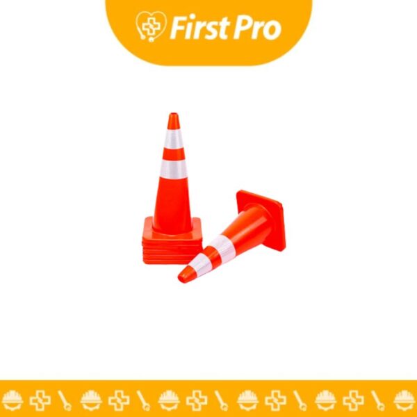 Cono de Seguridad 1 m con Cintas Reflectivas