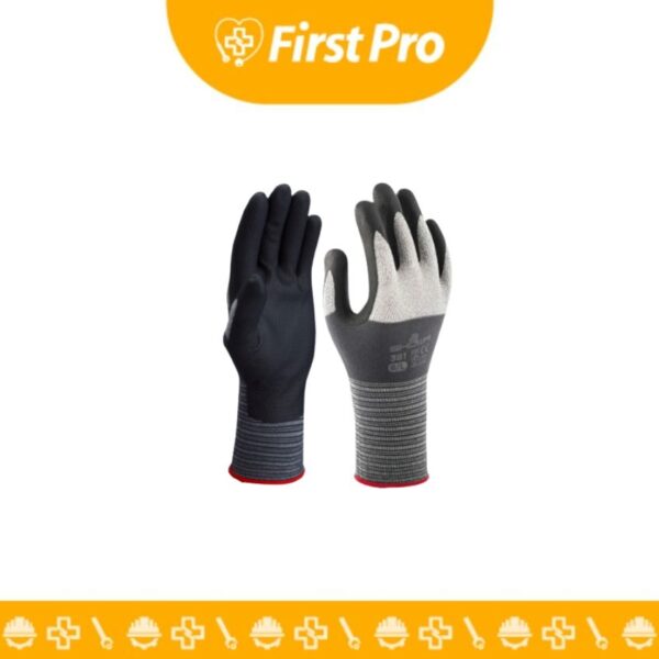 Guantes de Doble Recubrimiento de Nitrilo – Showa 381 – Talla L
