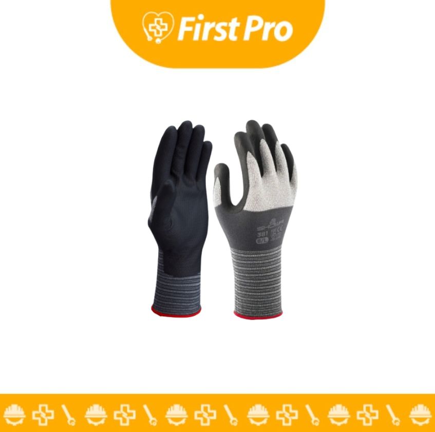 Guantes de Doble Recubrimiento de Nitrilo – Showa 381 – Talla L